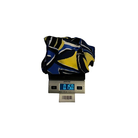 B Moss Womens Sz S Fit & Flare Dress Blue Black Floral Tie Waist Long Sleeve - Picture 6 of 6